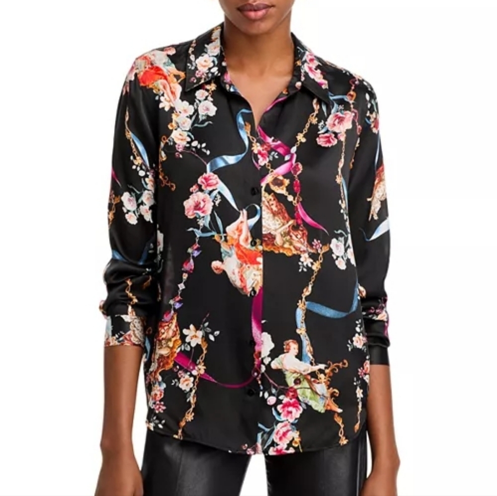 L’Agence Tyler Silk Blouse Women’s - Picture 4 of 8